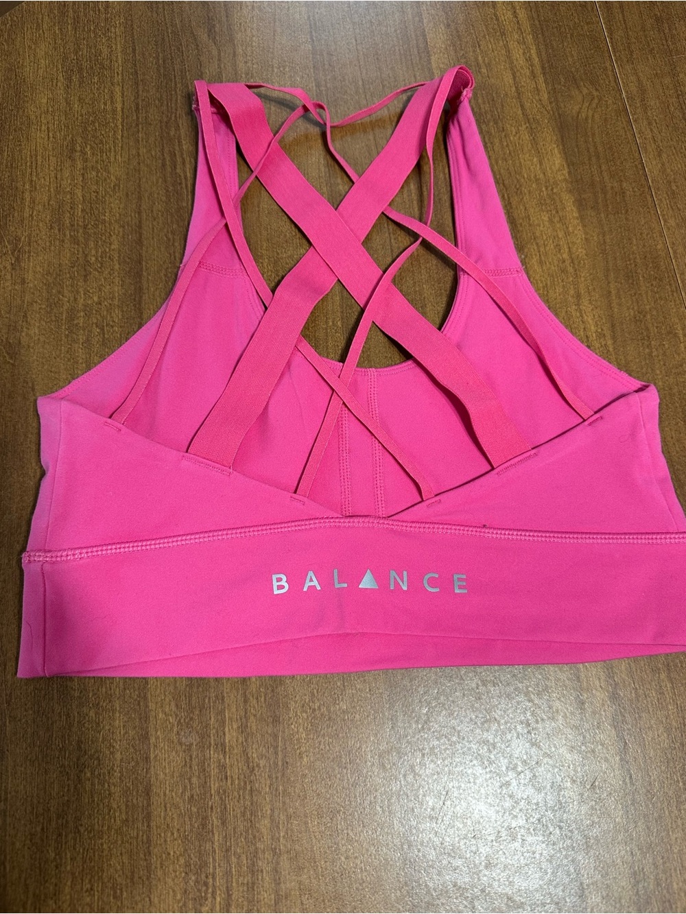 Balance Athletica Hot Pink Strappy Sports Bra